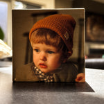 Smiley Photo Block - Tiny Square x 5