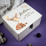 Personalised Kids Keepsake Box – Deer Design (Memory Gift)