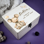 Personalised Kids Keepsake Box – Mouse Design (Memory Gift)