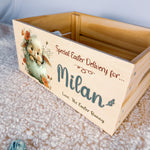 Personalised Easter Crate – Egg Nest Peek Bunny Design