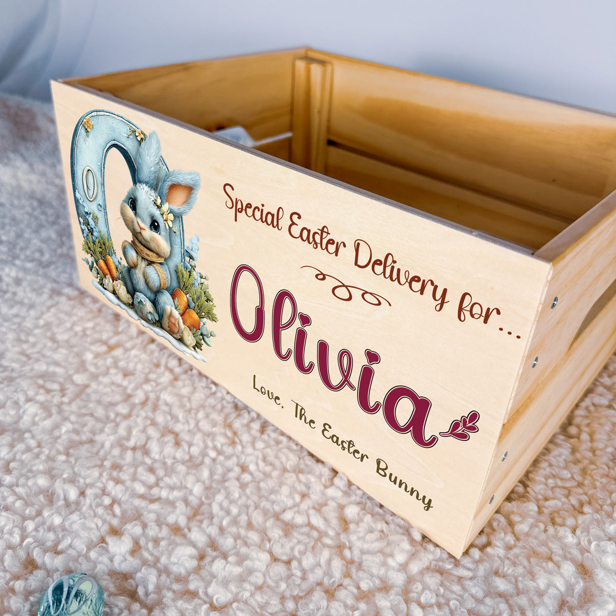 Personalised Easter Crate – Custom Alphabet Easter Design