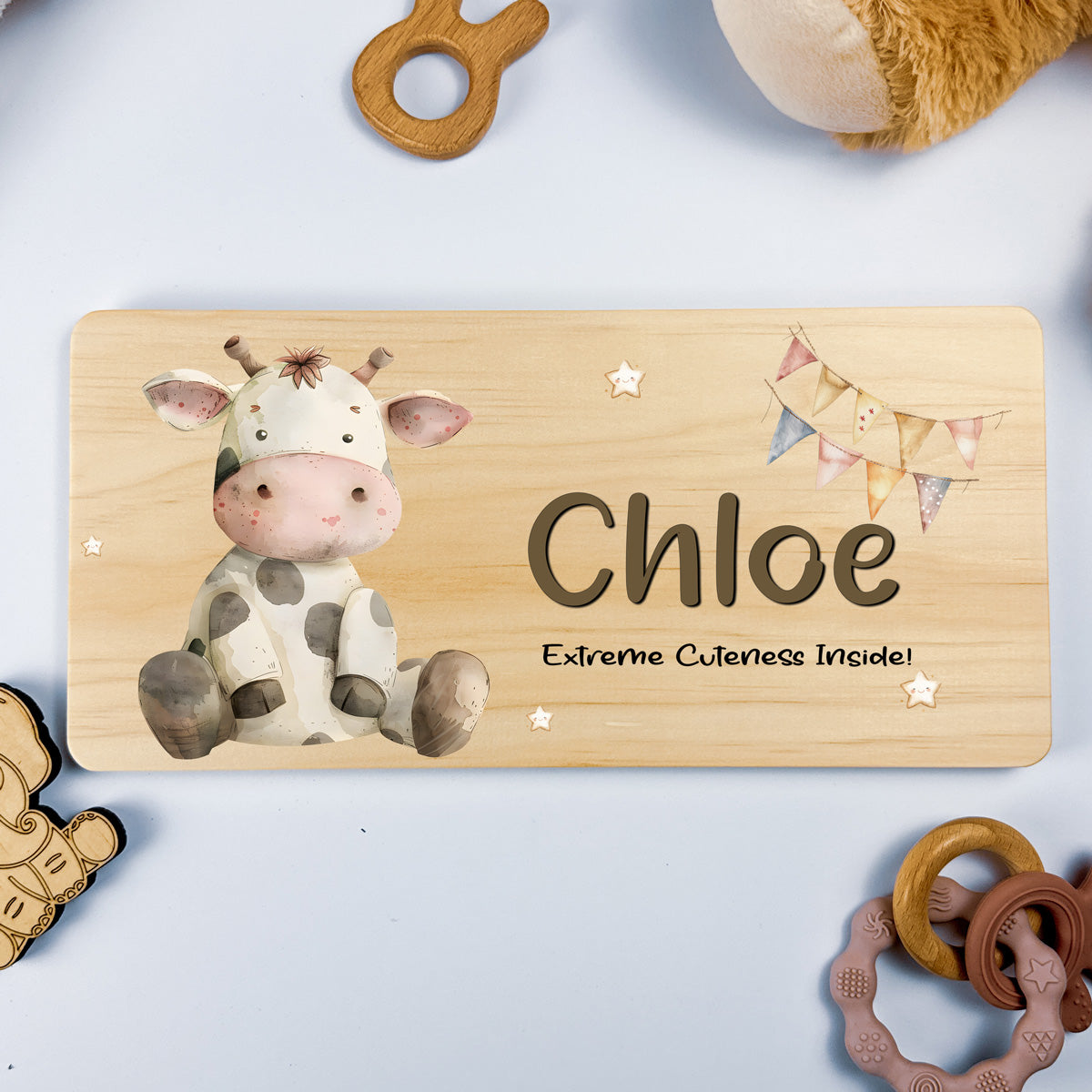 Personalised Door Sign – Cow Design