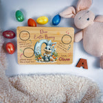 Personalised Easter Bunny Tray – Custom Alphabet Easter Board for Kids