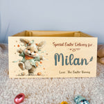 Personalised Easter Crate – Dancing Petal Bunny Design