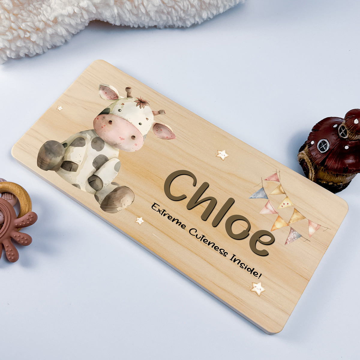 Personalised Door Sign – Cow Design