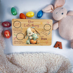 Personalised Easter Bunny Tray – Heart Egg Hug Design