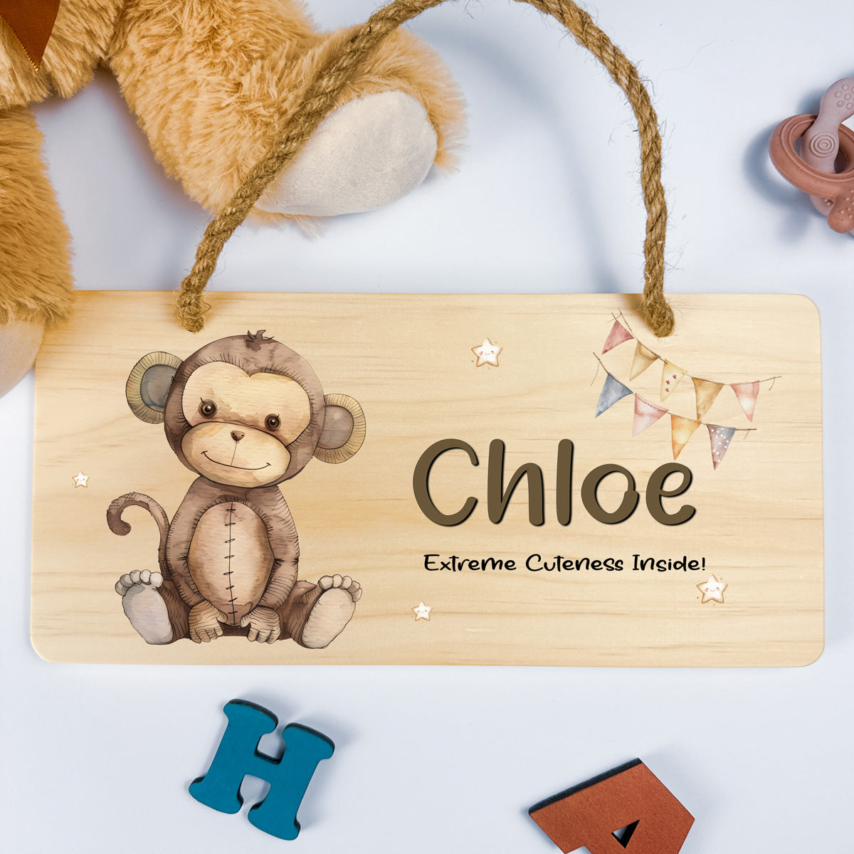 Personalised Door Sign – Monkey Design