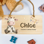 Personalised Door Sign – Cow Design