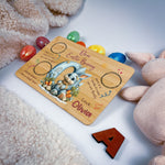 Personalised Easter Bunny Tray – Custom Alphabet Easter Board for Kids