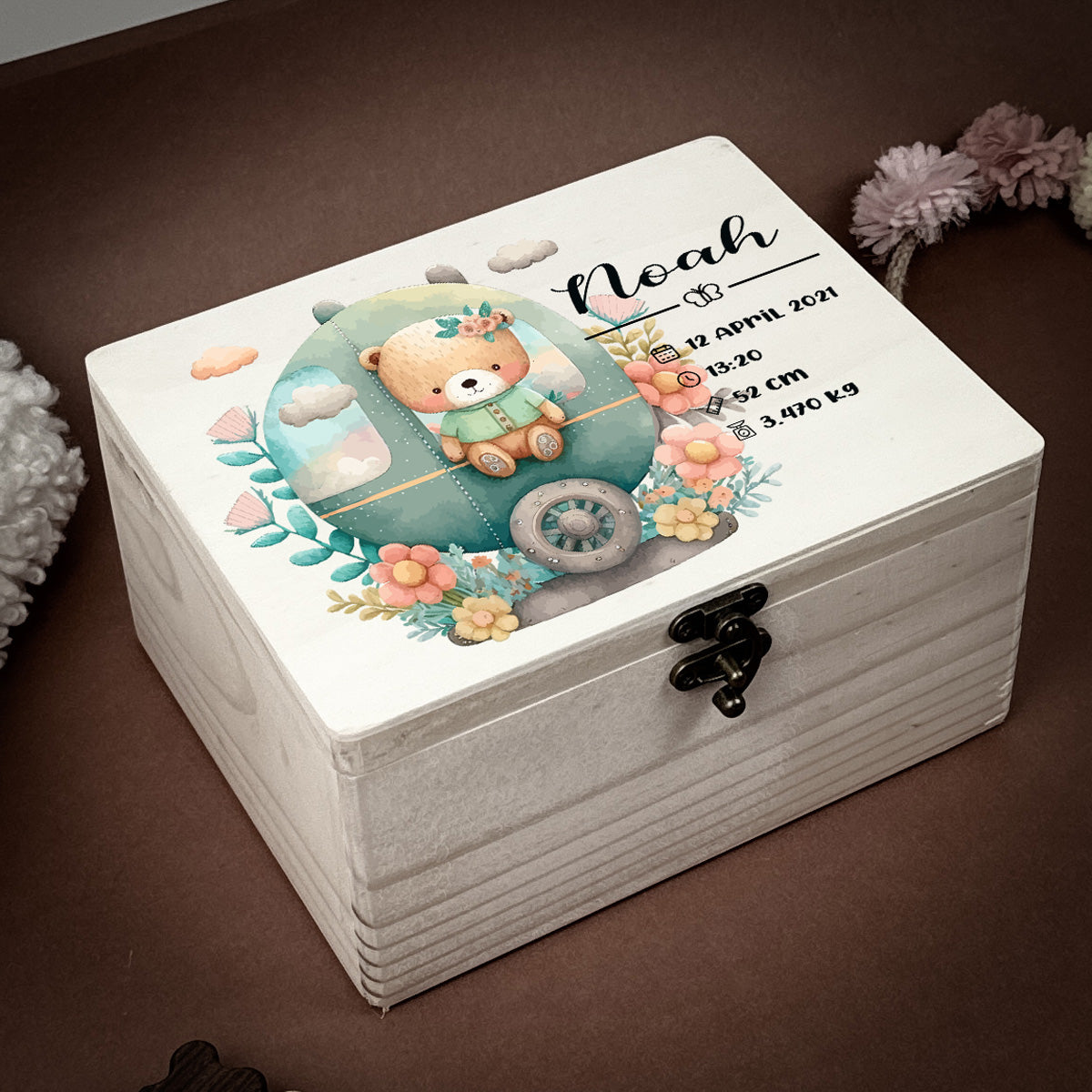 Keepsake Box - Travelling Bear - Design 37