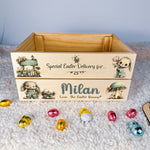 Special Easter Delivery Box – Personalised Wooden Easter Crate with Name