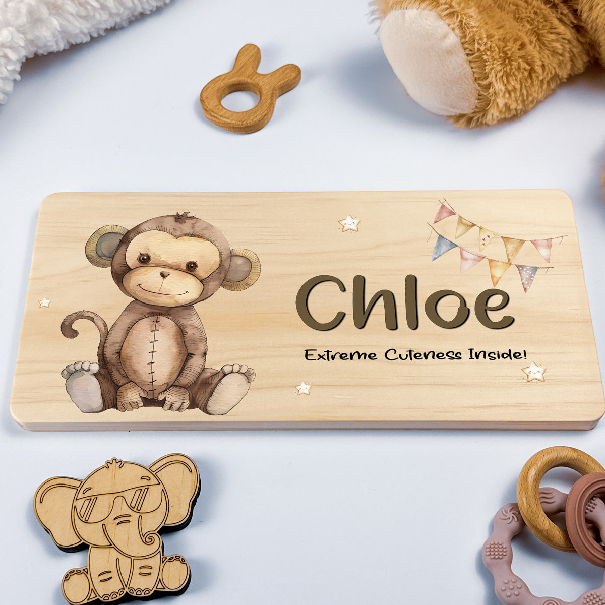 Personalised Door Sign – Monkey Design
