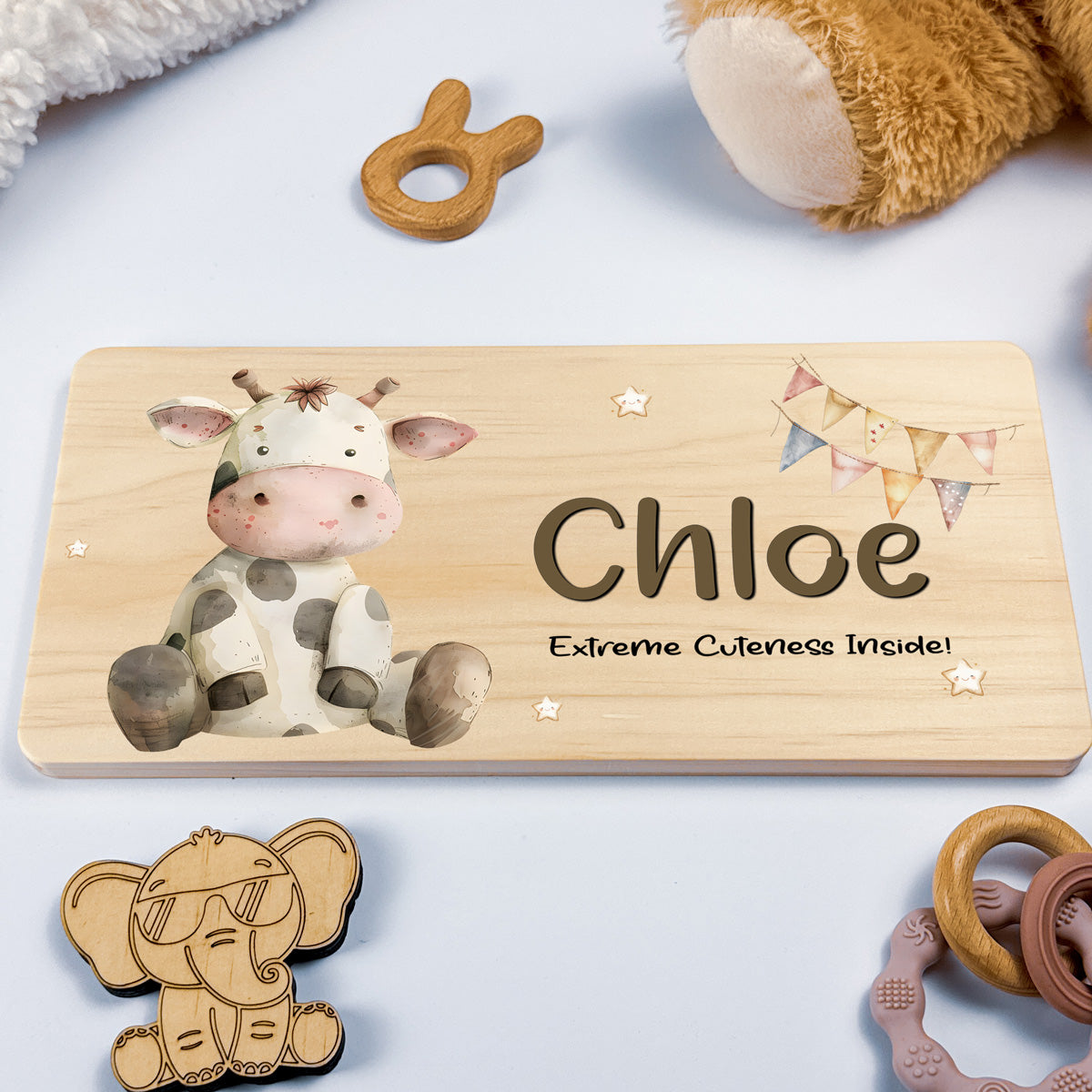 Personalised Door Sign – Cow Design