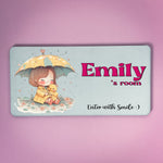 Door Sign - Girl in Rain - Design 03