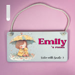 Door Sign - Girl in Rain - Design 03