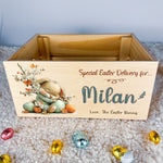 Personalised Easter Crate – Sleeping Blossom Bunny Design