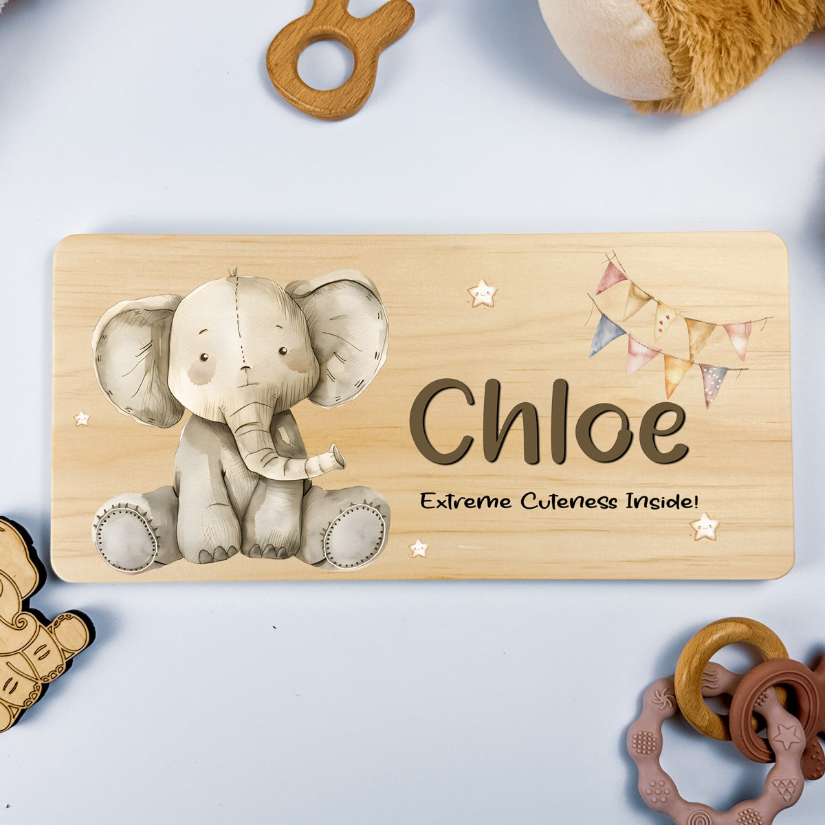 Personalised Door Sign – Elephant Design