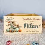 Personalised Easter Crate – Sleeping Blossom Bunny Design