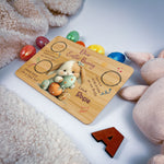 Personalised Easter Bunny Tray – Heart Egg Hug Design