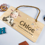 Personalised Door Sign – Cow Design