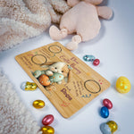 Personalised Easter Bunny Tray – Heart Egg Hug Design
